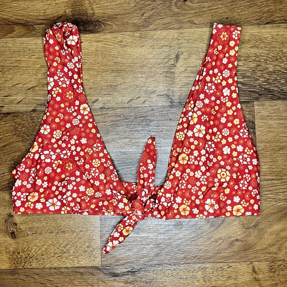 Bond-Eye Australia sunset crop swim top XS